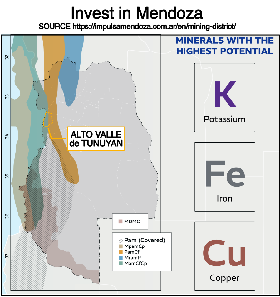 Minerales en Alto Valle de Tunuyán