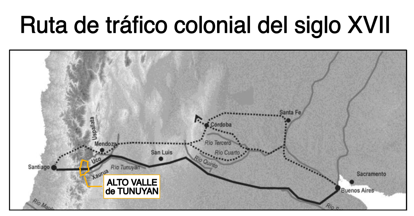 Ruta de tráfico colonial del siglo XVII